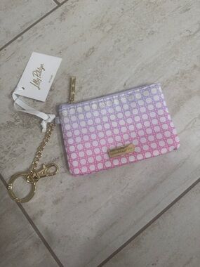 Lilly Pulitzer Pink-to-Lavender Gradient Zip Key Pouch..NWT